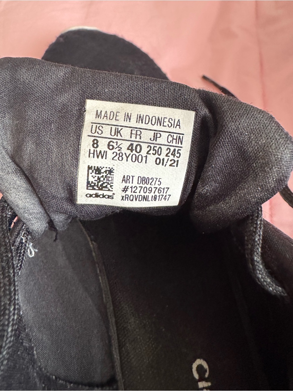 adidas Black Athletic Sneakers with White Stripes - Picture 6 of 7